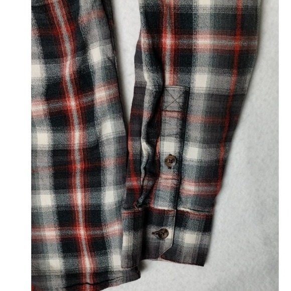 Volcom Workwear Flannel Shirt Mens Medium Plaid Button Up‎ Long Sleeve - Picture 12 of 14